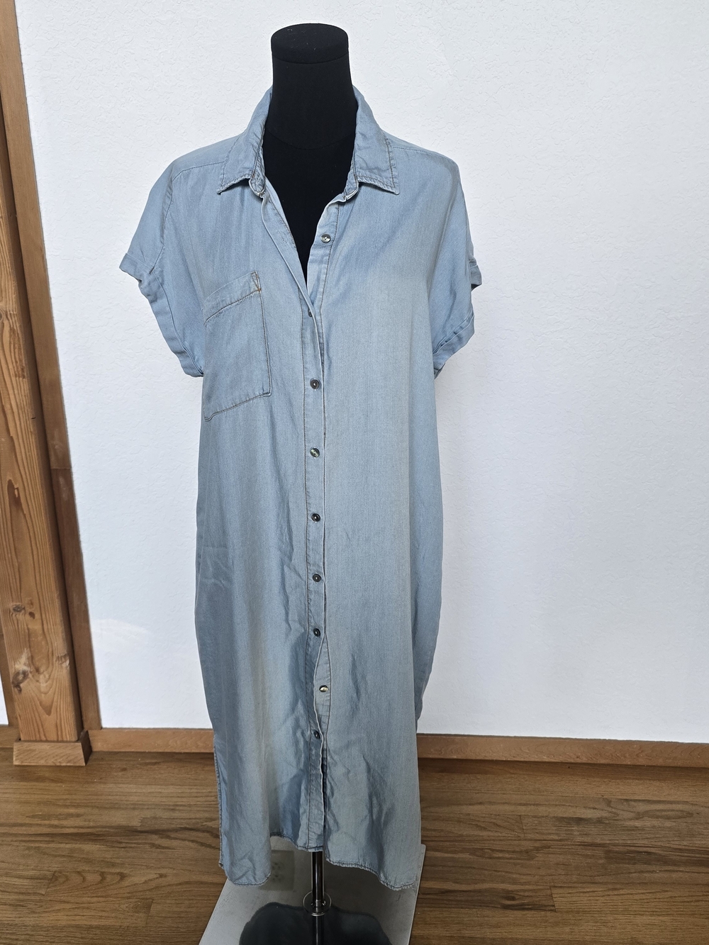 Entro Light Blue Denim Shirt Dress